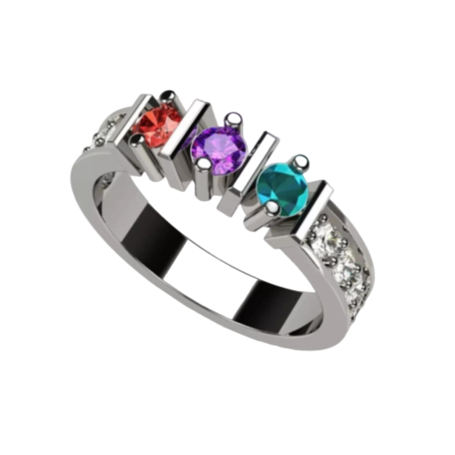 Forever Love Dancing Stone Flower Pendant Necklace